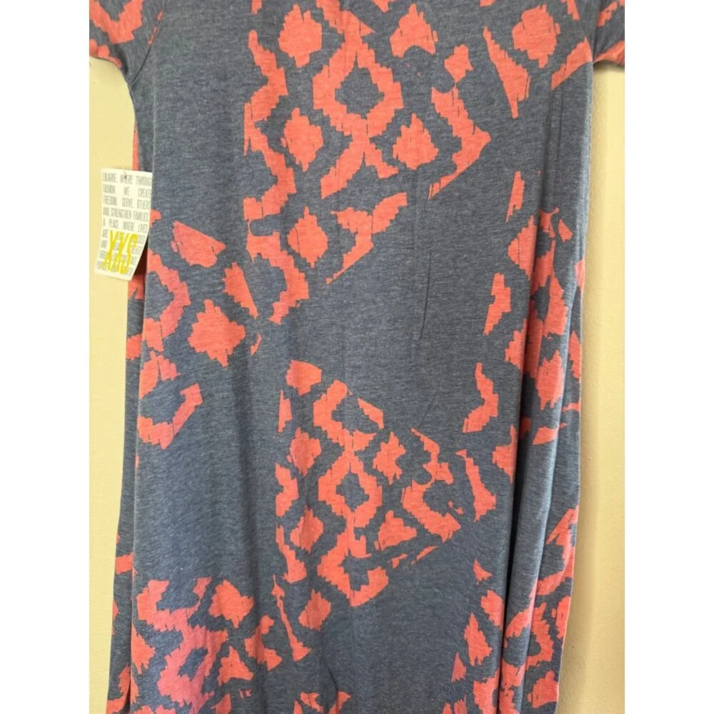 Lularoe Carly Hi Low Dress Geometric Size XXS Stretchy NWT - Picture 5 of 15
